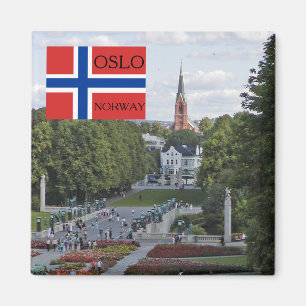 Aimant Norvège Scandinavie Oslo Vigeland voyage souvenir