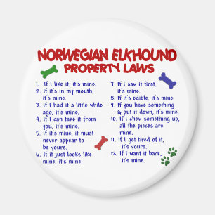 Aimant NORWEGIAN ELKHOUND Lois sur la propriété 2