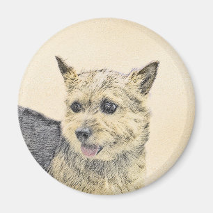 Aimant Norwich Terrier Peinture - Cute Original Chien Art