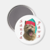 Aimant Norwich Terrier Père Noël Paws (Recto/Verso)