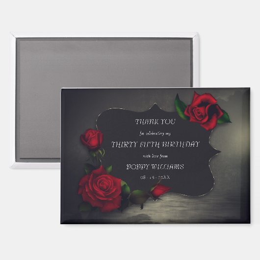 Aimant Nostalgique gothique Amour Anniversaire (Recto/Verso)