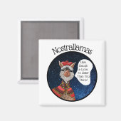 Aimant Nostradamus blanc mignon Llama Inspiration Dire (Recto/Verso)