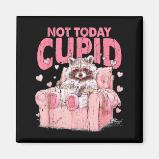 Aimant Not Today Cupid, Sarcastic Raccoon Valentines 