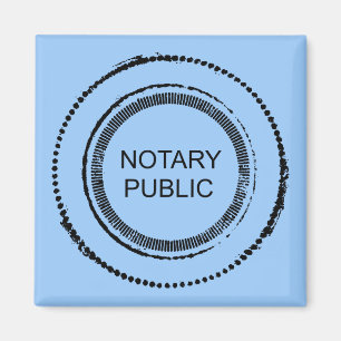 Aimant Notaire Public Perturbé Sceau Rond