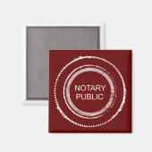 Aimant Notaire Public Perturbé Sceau Rond (Recto/Verso)
