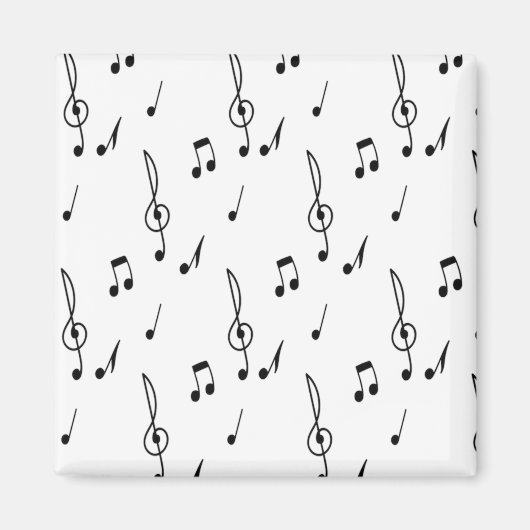 Aimant note de musique Motif Musique Thème Treble Clef (Devant)