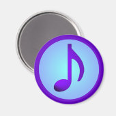Aimant Note musicale Purple Blue Simply Elegance (Recto/Verso)