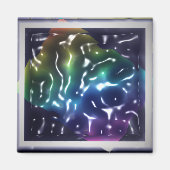 Aimant Note Post-it Liquide Acide de Rainbow Ripple (Devant)