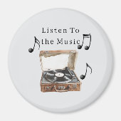 Aimant Notes de musique de tourne-disque (Devant)