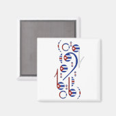 Aimant Notes de musique latine (Recto/Verso)