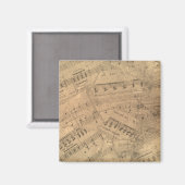 Aimant Notes de Musique Vintage (Recto/Verso)
