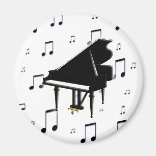 Aimant Notes de piano à queue et de musique