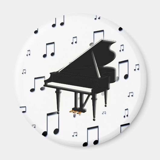 Aimant Notes de piano et de musique (Devant)