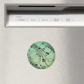 Aimant Notes Fantaisie Design Musique Verte (In Situ (Lave-vaisselle))
