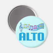 Aimant Notes musicales Alto Singer Choir Cadeau (Recto/Verso)