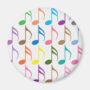 Aimant Notes musicales colorées motif