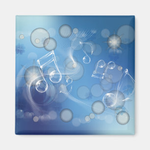 Aimant Notes musicales en verre d'Imaginaire
