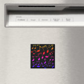 Aimant Notes musicales noir Rainbow (In Situ (Lave-vaisselle))
