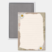 Aimant Notes Vintages Brown en beige (Recto/Verso)