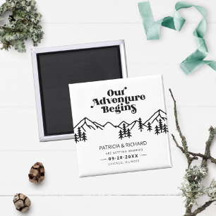 Aimant Notre aventure commence Mariage en plein air Enreg