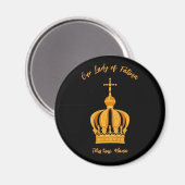 Aimant Notre-Dame de Fatima couronne (Recto/Verso)