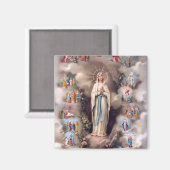 Aimant Notre Dame de Lourdes (Recto/Verso)
