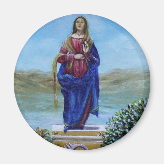 Aimant NOTRE-DAME DE LUMIÈRE Madone de l'Immaculée Concep (Devant)