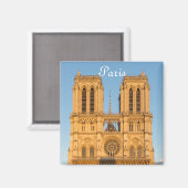 Aimant Notre Dame de Paris à l'Heure d'or - Paris, France (Recto/Verso)
