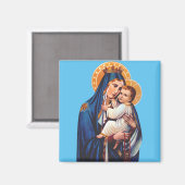 Aimant Notre-Dame du Mont-Carmel Art dévotionnel (Recto/Verso)