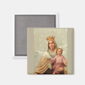 Aimant Notre-Dame du Scapulaire avec le bébé Jésus (Recto/Verso)