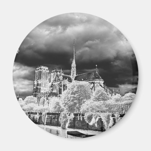 Aimant Notre Dame, Paris 4 b&w (Devant)