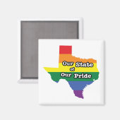 Aimant Notre état de notre fierté | Texas (Recto/Verso)
