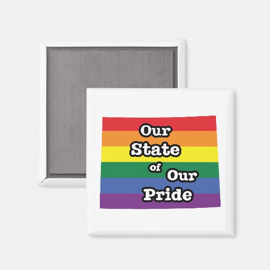 Aimant Notre état de notre fierté | Wyoming (Recto/Verso)