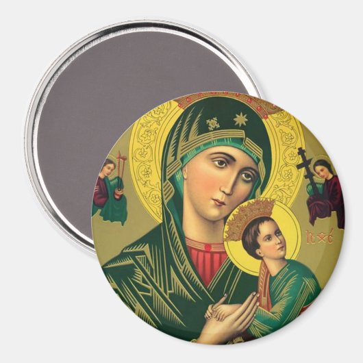 Aimant Notre mère de l'aide perpétuelle (Recto/Verso)