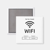 Aimant Notre mot de passe Wifi invité  (Recto/Verso)