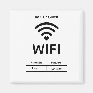 Aimant Notre mot de passe WiFi invité