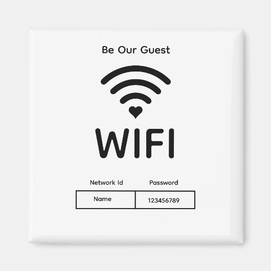 Aimant Notre mot de passe Wifi invité  (Devant)