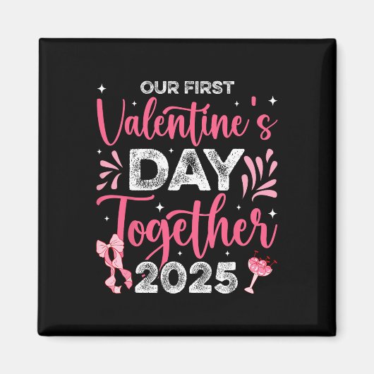 Aimant Notre premier jour de la Saint-Valentin ensemble 2 (Devant)