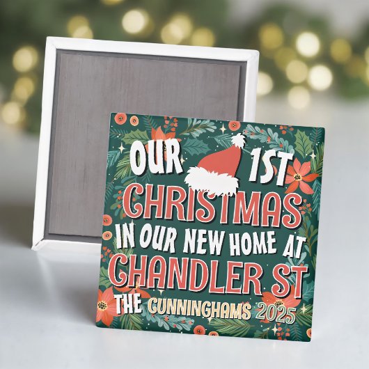 Aimant Notre premier Noël dans notre nouvelle maison Trés