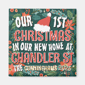 Aimant Notre premier Noël dans notre nouvelle maison Trés (Devant)