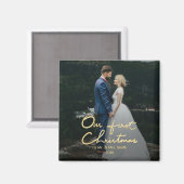 Aimant Notre premier Noël en tant que Monsieur. & Mme | P (Recto/Verso)