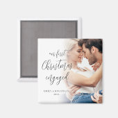 Aimant Notre premier Noël Engagé Photo Noms Garder (Recto/Verso)