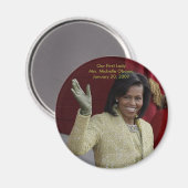 Aimant Notre Première Dame, Michelle Obama (Recto/Verso)