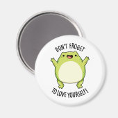 Aimant N'oublie pas d'aimer toi-même un jeu de grenouille (Recto/Verso)