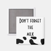 Aimant "N'oublie pas le lait." (Recto/Verso)