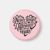 Aimant N'Oubliez Jamais La Différence Que Vous Faites, Me (Devant)