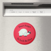 Aimant N'oubliez pas de fermer la porte à clé (In Situ (Lave-vaisselle))