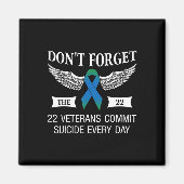 Aimant N'Oubliez Pas Les 22 Anciens Combattants Sensibili (Devant)