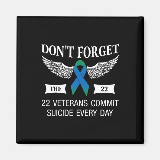 Aimant N'Oubliez Pas Les 22 Anciens Combattants Sensibili (Devant)