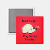 Aimant N'oubliez pas : Priez pour notre pays (Recto/Verso)
